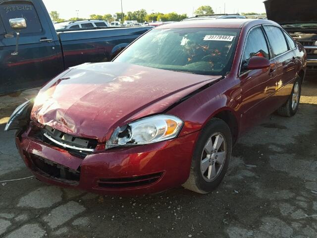 2G1WT58KX79225085 - 2007 CHEVROLET IMPALA RED photo 2