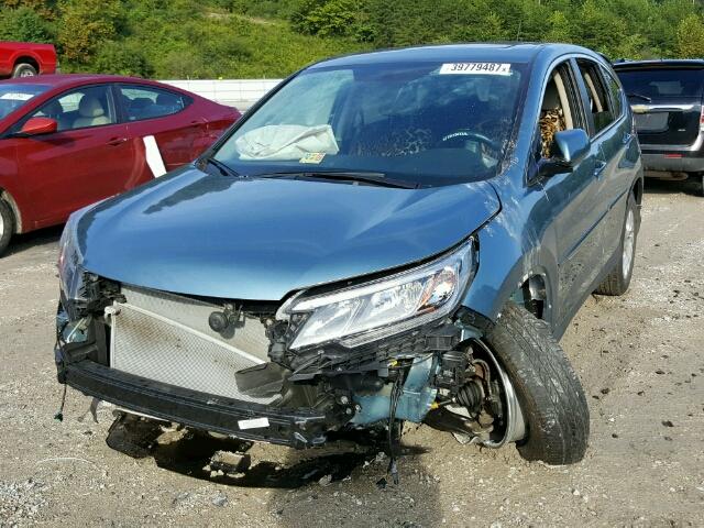 2HKRM4H5XFH698597 - 2015 HONDA CR-V EX BLUE photo 2