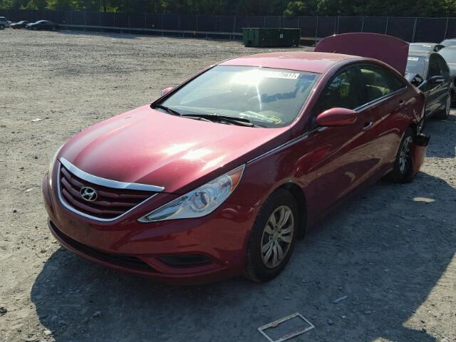 5NPEB4AC7BH240782 - 2011 HYUNDAI SONATA GLS BURGUNDY photo 2