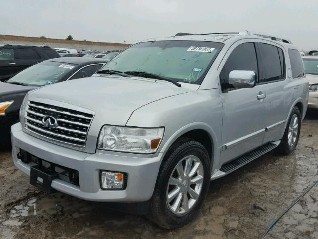 5N3ZA0ND0AN901702 - 2010 INFINITI QX56 SILVER photo 2