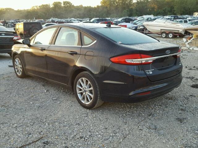 3FA6P0HD1HR241791 - 2017 FORD FUSION BLACK photo 3