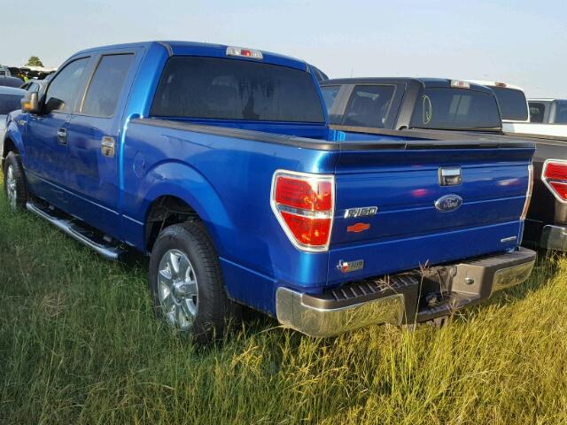 1FTFW1CF2EFA43791 - 2014 FORD F150 BLUE photo 3