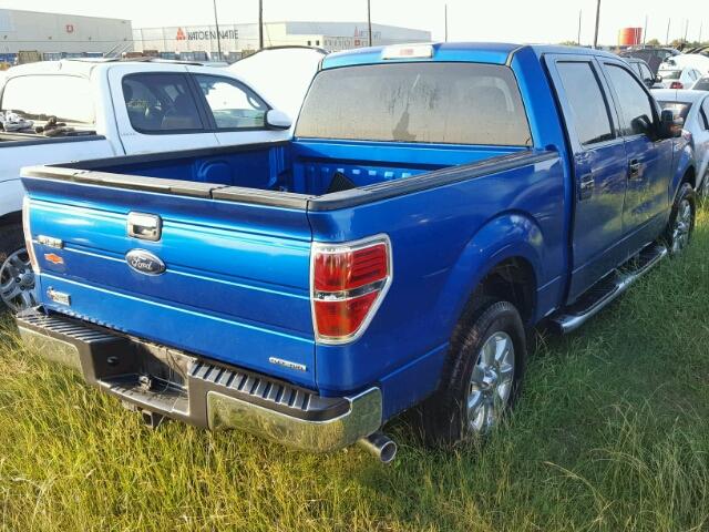 1FTFW1CF2EFA43791 - 2014 FORD F150 BLUE photo 4