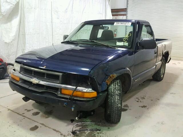 1GCCS145428232947 - 2002 CHEVROLET S TRUCK S1 BLUE photo 2