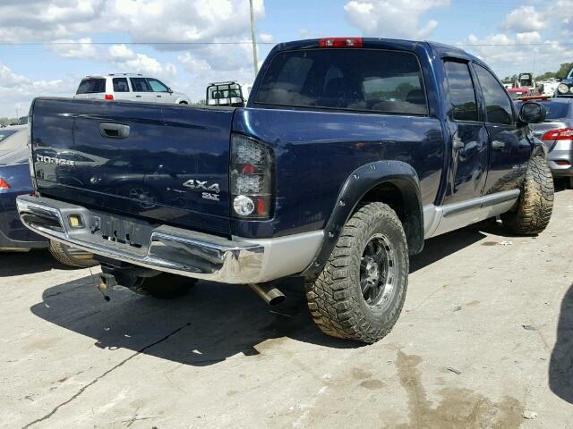 1D7HU18N13S176812 - 2003 DODGE RAM 1500 S BLUE photo 4