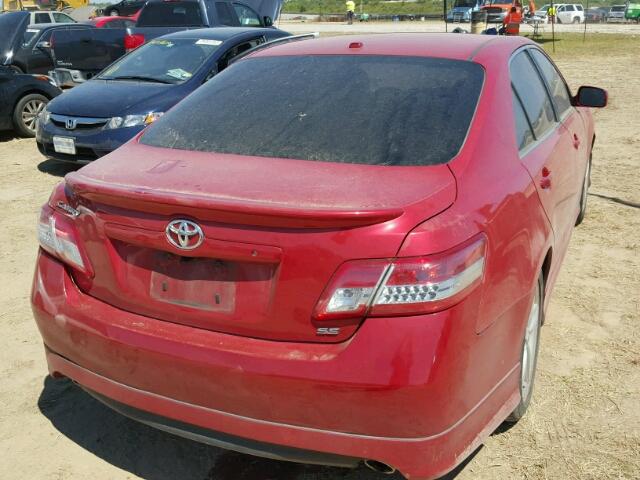 4T1BF3EK6BU645651 - 2011 TOYOTA CAMRY RED photo 4