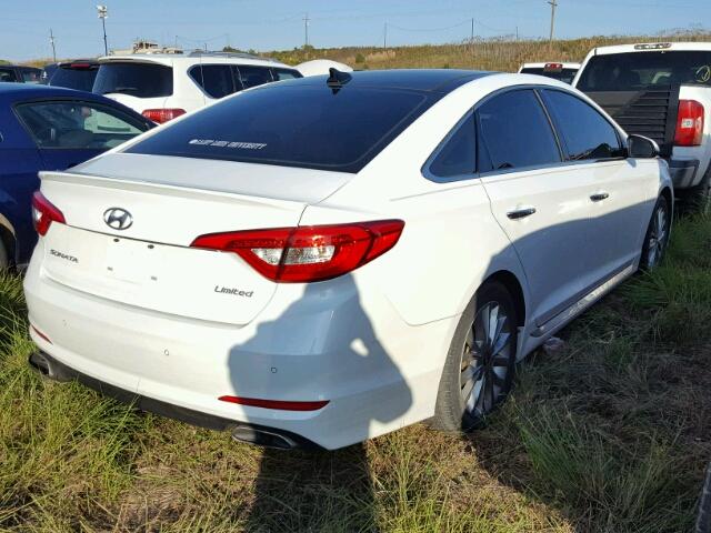 5NPE34AF4FH105286 - 2015 HYUNDAI SONATA WHITE photo 4