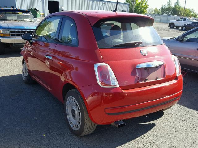 3C3CFFAR4FT550314 - 2015 FIAT 500 POP RED photo 3