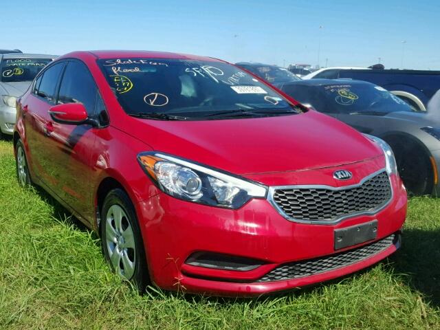 KNAFX4A61F5330593 - 2015 KIA FORTE LX RED photo 1