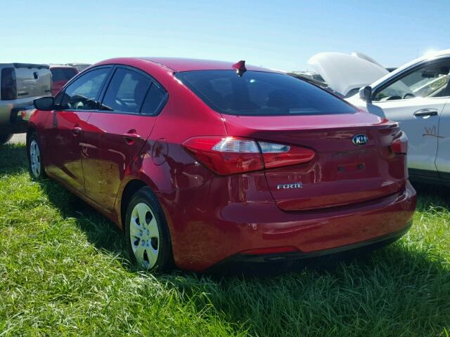 KNAFX4A61F5330593 - 2015 KIA FORTE LX RED photo 3