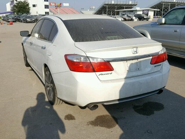 1HGCR2F51EA032864 - 2014 HONDA ACCORD SPO WHITE photo 3