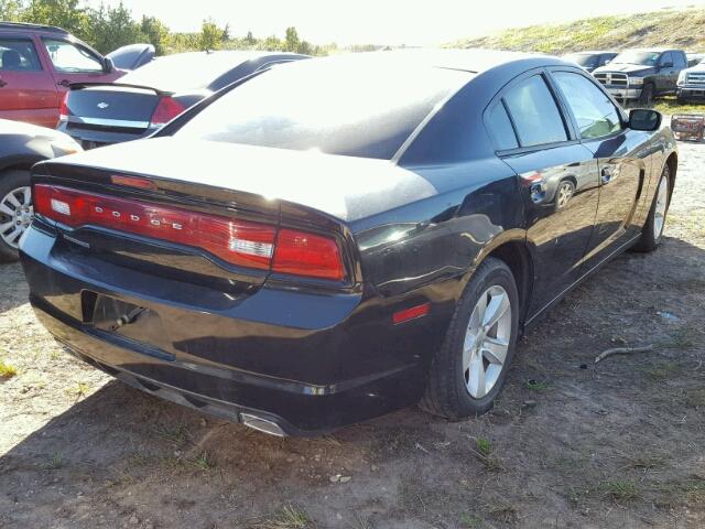 2C3CDXBG6CH158934 - 2012 DODGE CHARGER SE BLACK photo 4