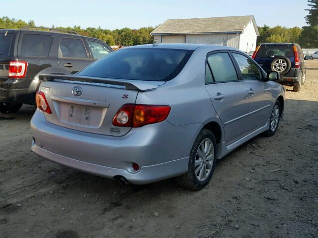 2T1BU4EE1AC469176 - 2010 TOYOTA COROLLA SILVER photo 4