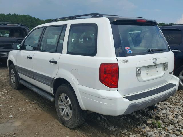 2HKYF18123H504318 - 2003 HONDA PILOT LX WHITE photo 3