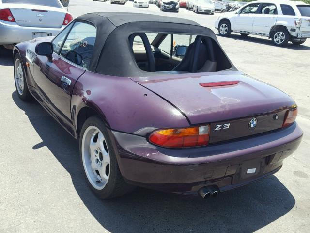 4USCJ3324WLC10100 - 1998 BMW Z3 2.8 PURPLE photo 3