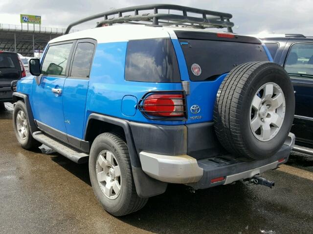 JTEZU11F670006606 - 2007 TOYOTA FJ CRUISER BLUE photo 3