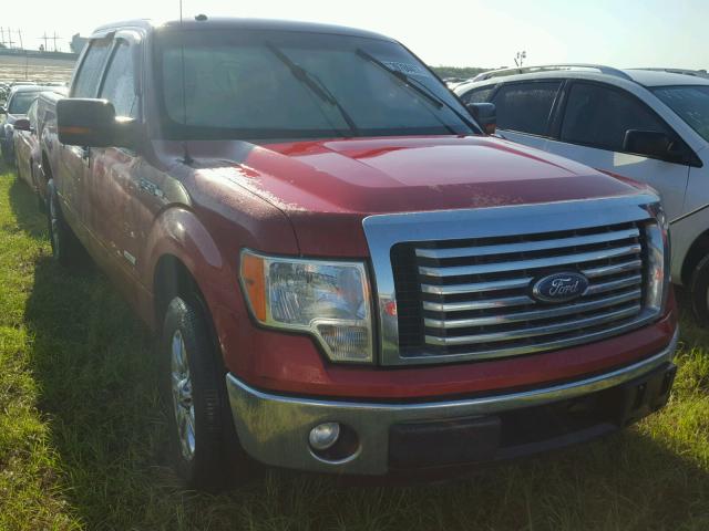 1FTFW1CT2BKE21990 - 2011 FORD F150 MAROON photo 1