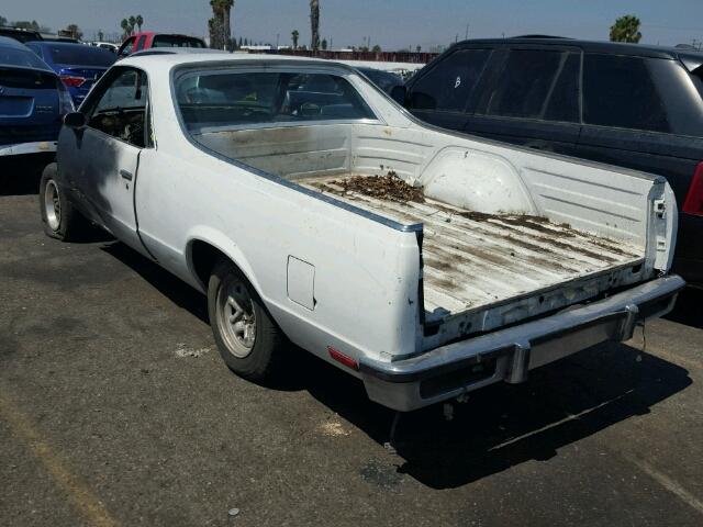 1GCW80A9CR210146 - 1982 CHEVROLET EL CAMINO WHITE photo 3