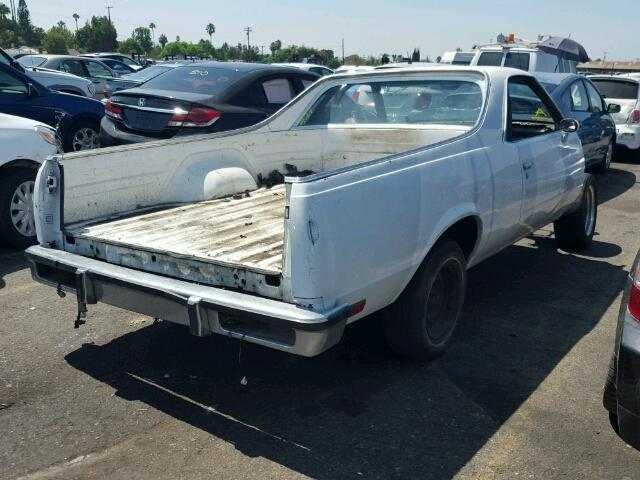 1GCW80A9CR210146 - 1982 CHEVROLET EL CAMINO WHITE photo 4