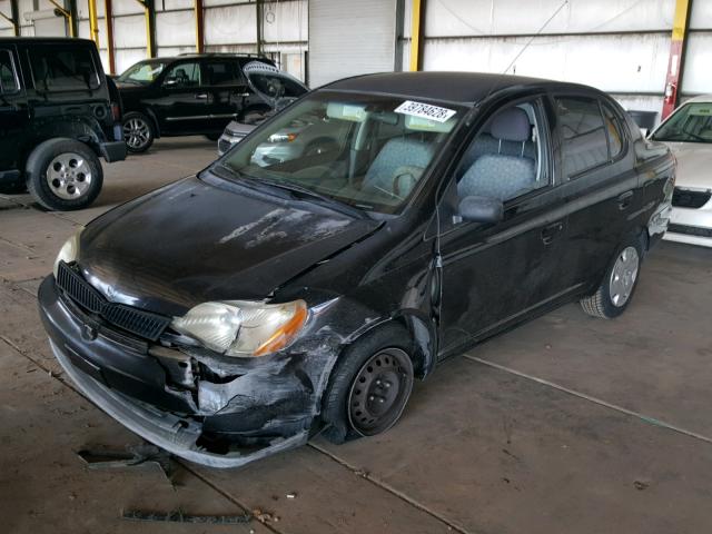 JTDBT1238Y0029223 - 2000 TOYOTA ECHO BLACK photo 2