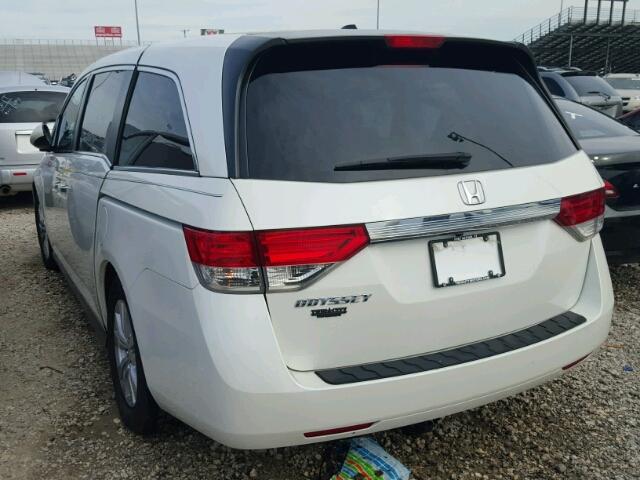 5FNRL5H6XEB122118 - 2014 HONDA ODYSSEY WHITE photo 3