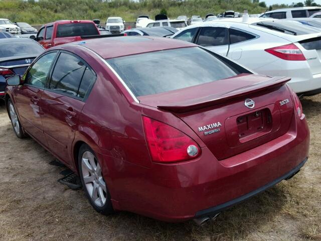 1N4BA41EX8C833506 - 2008 NISSAN MAXIMA SE RED photo 3