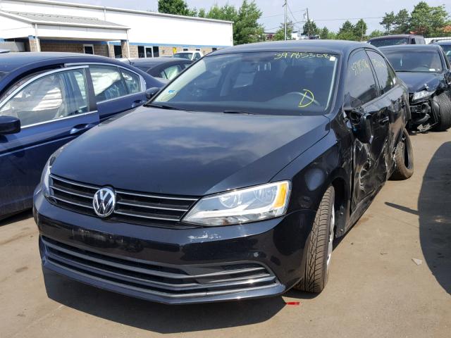 3VW2K7AJ4FM259290 - 2015 VOLKSWAGEN JETTA BASE BLACK photo 2