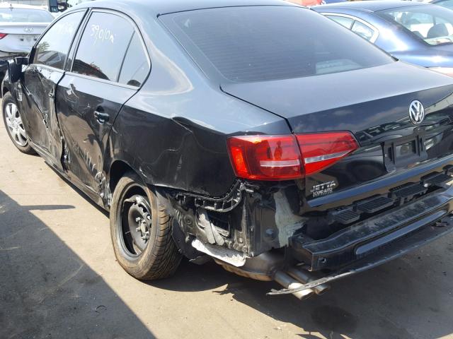 3VW2K7AJ4FM259290 - 2015 VOLKSWAGEN JETTA BASE BLACK photo 9