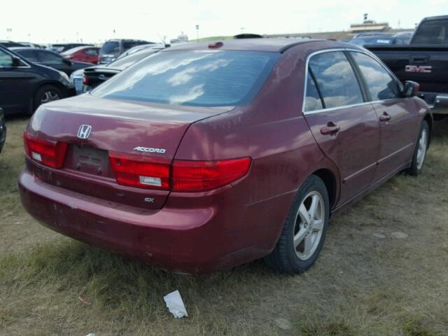 1HGCM56865A002625 - 2005 HONDA ACCORD EX RED photo 4