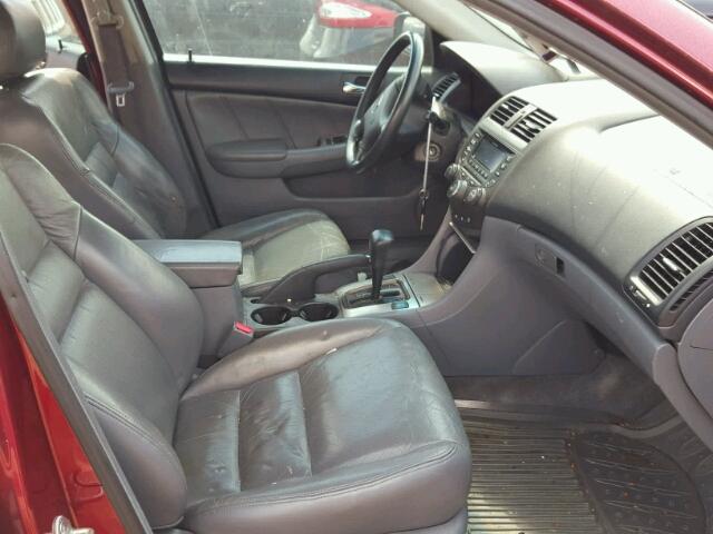 1HGCM56865A002625 - 2005 HONDA ACCORD EX RED photo 5