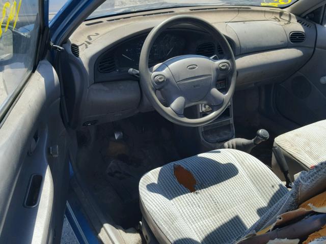 KNJLT05HXV6197215 - 1997 FORD ASPIRE BLUE photo 9