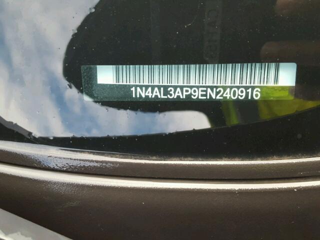 1N4AL3AP9EN240916 - 2014 NISSAN ALTIMA BLACK photo 10