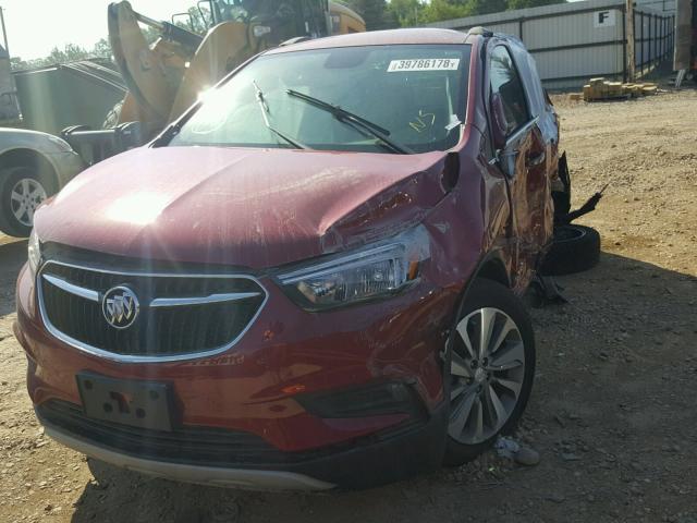 KL4CJASB5JB634743 - 2018 BUICK ENCORE PRE RED photo 2