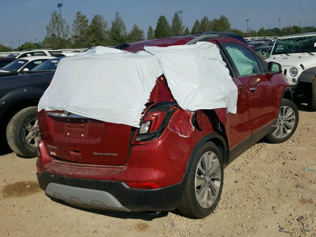 KL4CJASB5JB634743 - 2018 BUICK ENCORE PRE RED photo 4