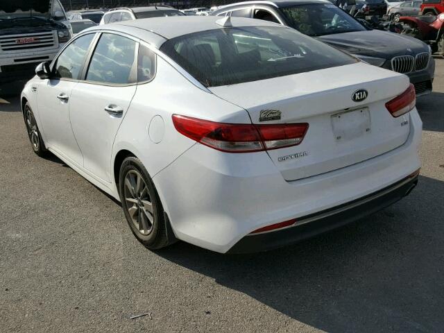 5XXGT4L13GG042351 - 2016 KIA OPTIMA LX WHITE photo 3