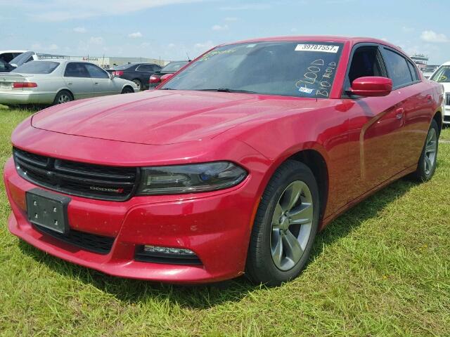 2C3CDXHG4FH907712 - 2015 DODGE CHARGER RED photo 2