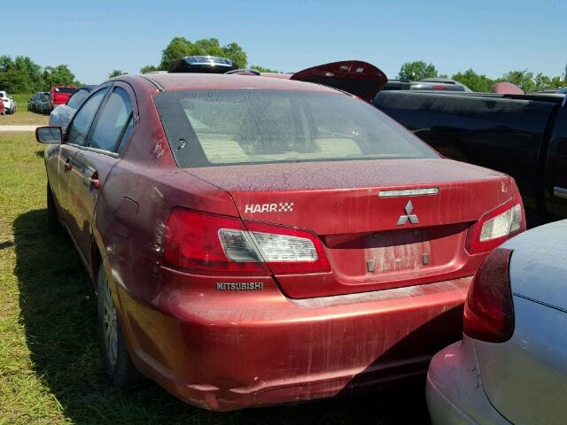 4A3AB36FX9E016165 - 2009 MITSUBISHI GALANT ES RED photo 3