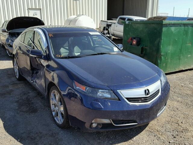 19UUA9F73EA800320 - 2014 ACURA TL ADVANCE BLUE photo 1