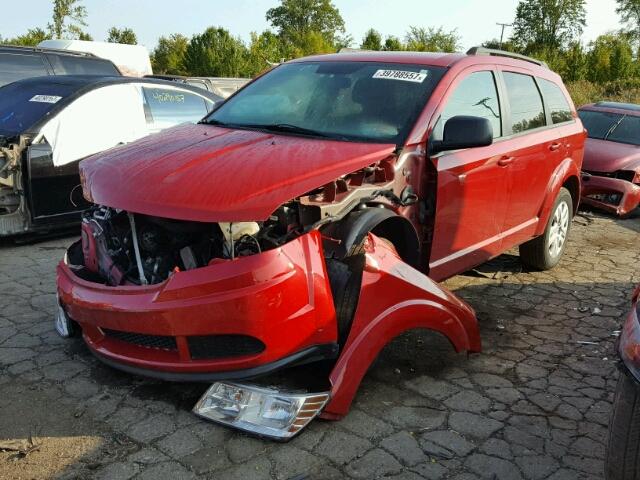 3C4PDCAB5ET198573 - 2014 DODGE JOURNEY RED photo 2