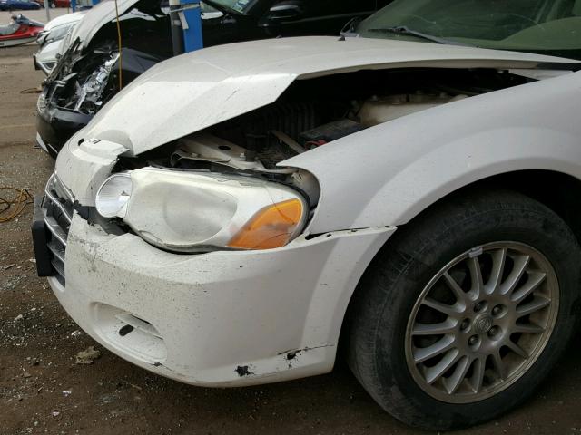 1C3EL46X25N580309 - 2005 CHRYSLER SEBRING WHITE photo 9