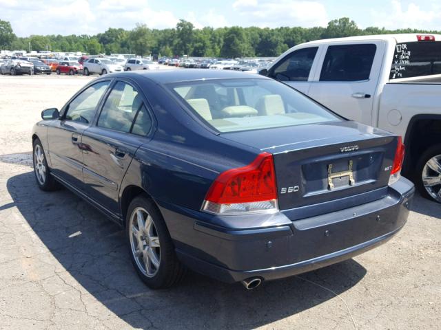 YV1RS592762530931 - 2006 VOLVO S60 2.5T BLUE photo 3