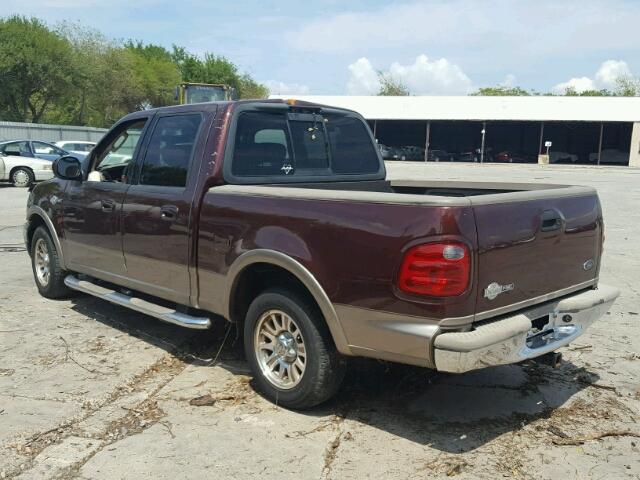 1FTRW07633KC11119 - 2003 FORD F150 MAROON photo 3