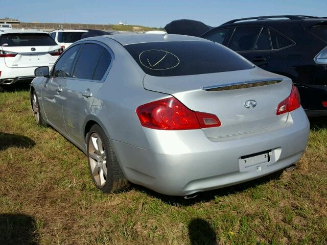 JNKBV61E38M200347 - 2008 INFINITI G35 SILVER photo 3