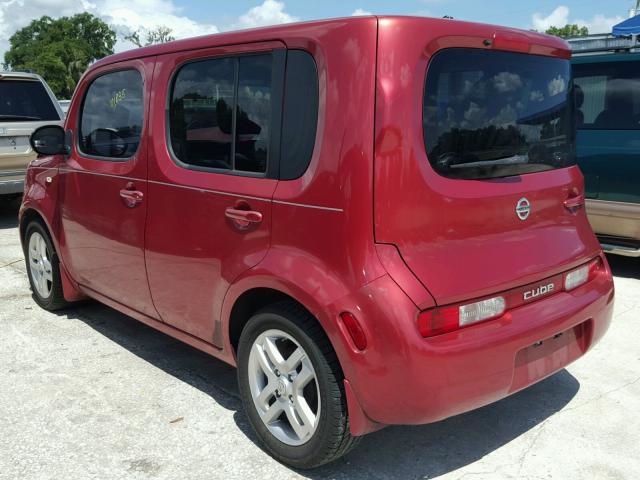 JN8AZ2KR1AT156750 - 2010 NISSAN CUBE BASE BURGUNDY photo 3