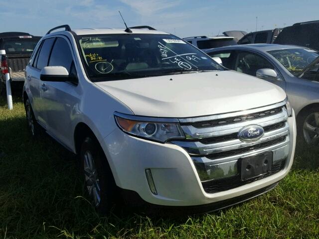 2FMDK3JC1EBB63862 - 2014 FORD EDGE SEL WHITE photo 1