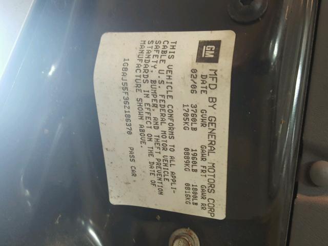 1G8AJ55F36Z186370 - 2006 SATURN ION LEVEL SILVER photo 10