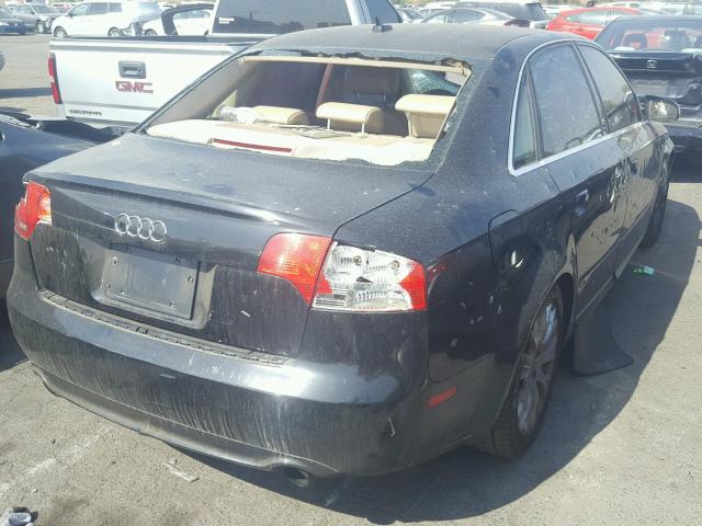 WAUAF78E48A167010 - 2008 AUDI A4 2.0T BLACK photo 4