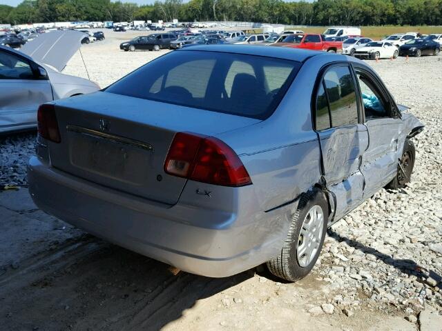 2HGES16582H508130 - 2002 HONDA CIVIC LX SILVER photo 4