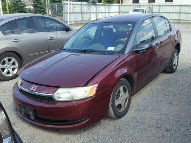 1G8AG52F53Z158472 - 2003 SATURN ION LEVEL BURGUNDY photo 2
