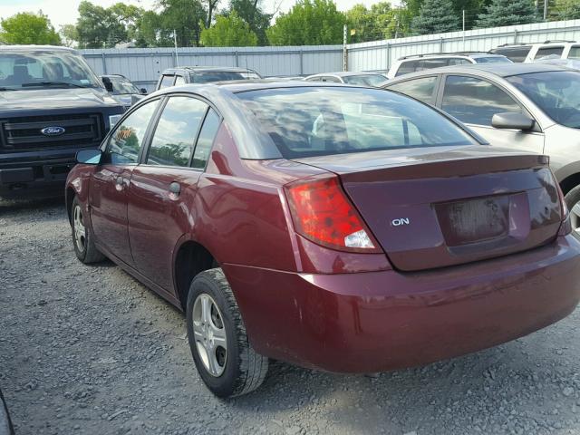 1G8AG52F53Z158472 - 2003 SATURN ION LEVEL BURGUNDY photo 3